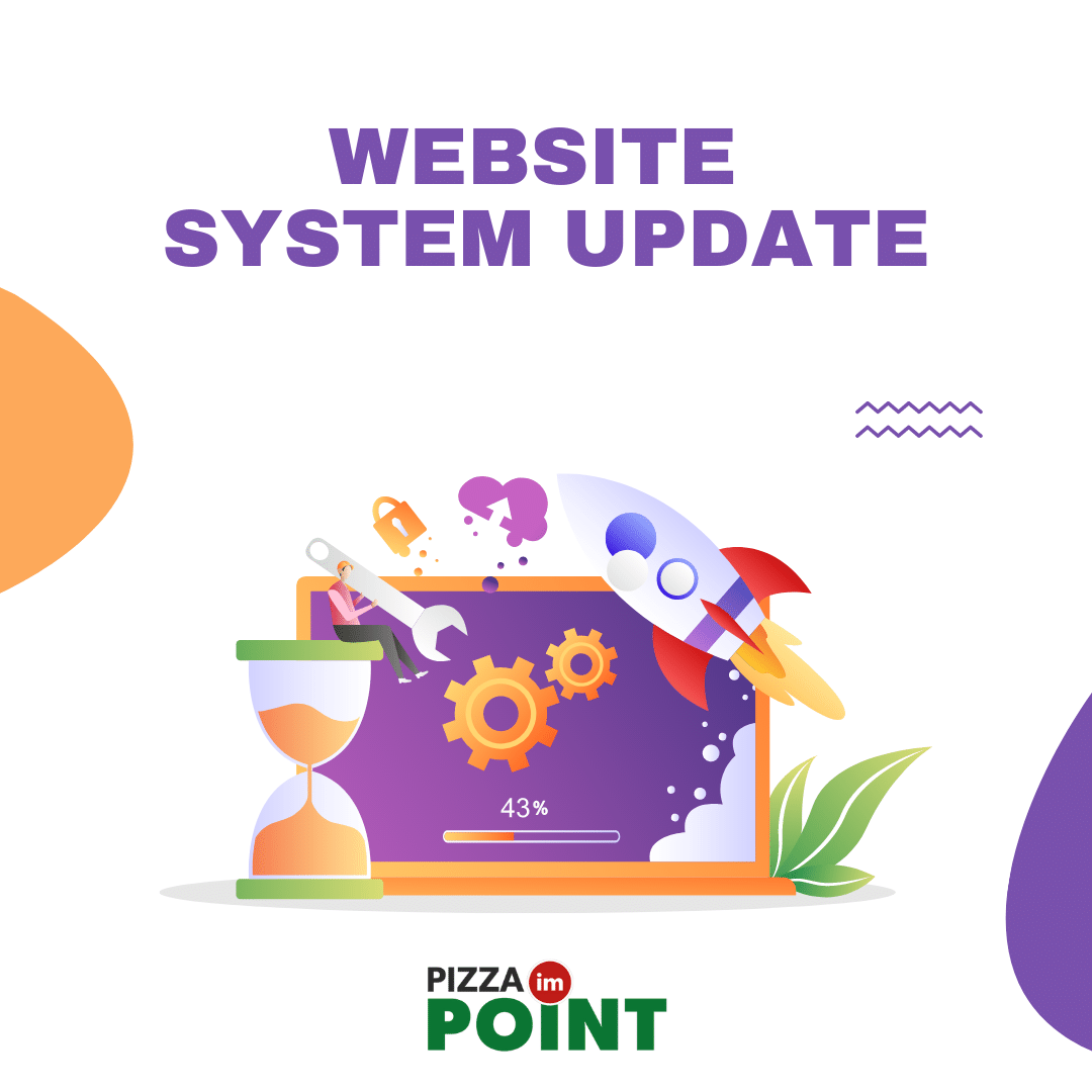 Orange And Purple Illustration Website System Update Instagram Post